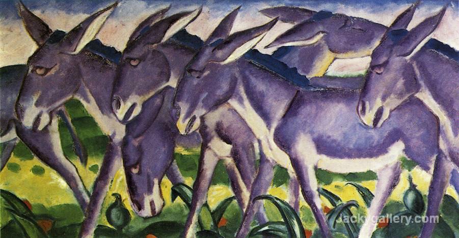 Donkey Frieze by Franz Marc paintings reproduction